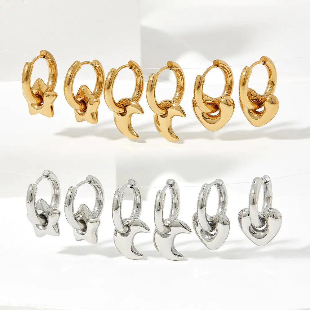 XINGX Earrings Stainless Steel Glossy Earrings