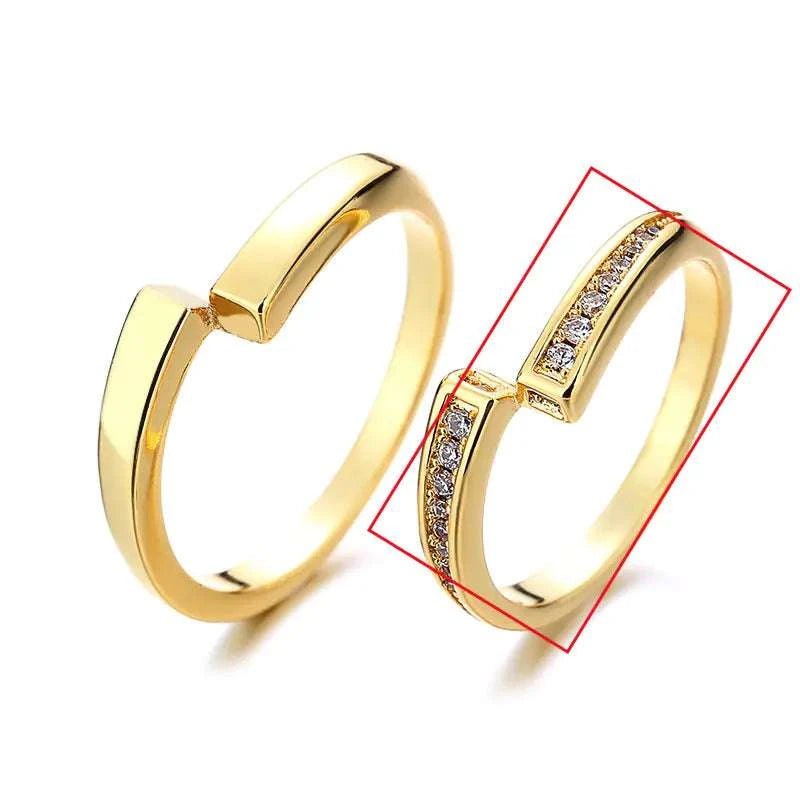 Creative Fashion Plain Couple Rings